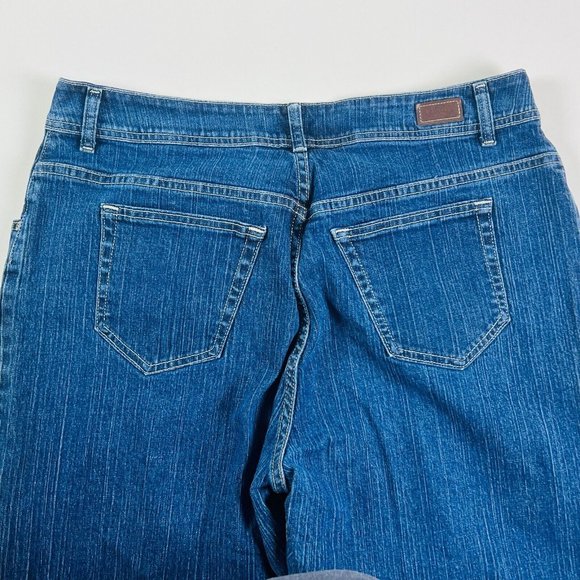 Riders by Lee Relaxed Tapered Womens Jeans Plus Size 18W M Stretch Dark Wash - Picture 5 of 10